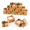 Square Paper Jewelry Ring Gift Boxes with Bowknot CON-TAC0010-80C-2