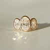 Oval Brass Pave Clear Cubic Zirconia Finger Rings FS-WGDCBD8-03-2