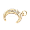 Brass Micro Pave Cubic Zirconia Pendants KK-D357-49G-2