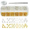 Brass and Iron Beeds with Strong Stretchy Beading Elastic Thread and Iron Beading Tweezers DIY-FS0005-74-1