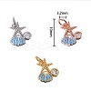 6Pcs 3 Colors Brass Charms ZIRC-SZ0001-16-2