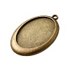 Vintage Tibetan Style Alloy Pendant Cabochon Settings TIBEP-M018-76AB-NF-3