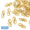 30Pcs Tibetan Style Alloy S-Hook Clasps TIBE-YW0001-96AG-1