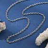 3MM 304 Stainless Steel Cable Chain Necklaces NJEW-T016-09P-2