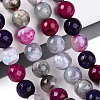 Dyed & Heated Natural Fire Crackle Agate Beads Strands G-N359-01B-11-1