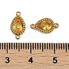 Ion Plating(IP) 304 Stainless Steel Cubic Zirconia Teardrop Links Connector Charms LS-STAS-K256-23G-09-3