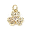 Rack Plating Brass Micro Pave Cubic Zirconia Pendants KK-H509-23G-01-1