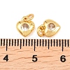 Brass Micro Pave Cubic Zirconia Pendants KK-F927-12A-G-3