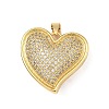 Brass Micro Pave Cubic Zirconia Pendants KK-D426-21F-G-1