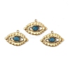 PVD Vacuum Plating 201 Stainless Steel Natural Natural Agate Pendants STAS-C064-VC913-1