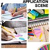 96Pcs 6 Colors Transparent Plastic Pencil Cap AJEW-CA0003-04-5