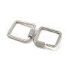 Non-Tarnish 304 Stainless Steel Screw Carabiner Lock Charms STAS-C092-04A-P-2