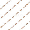 Brass Coated Iron Flat Cable Chains CH-TAC0007-01RG-3