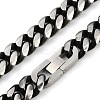 Matte Style 304 Stainless Steel Cuban Link Chain Necklaces for Men NJEW-B116-02P-1