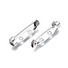 Tarnish Resistant 201 Stainless Steel Brooch Pin Back Safety Catch Bar Pins X-STAS-S117-021C-2