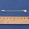 Brass Micro Pave Clear Cubic Zirconia Curb Chain Extender KK-G556-07S-3