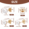 120Pcs 3 Size Iron Stud Earring Findings STAS-SP0001-51G-2