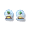 Light Sky Blue Christmas Series Resin Cabochons CRES-Q006-02B-1