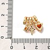 Brass Micro Pave Cubic Zirconia Pendants KK-M301-03G-3