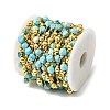 Handmade Synthetic Turquoise Faceted Round Beaded Chains CHC-F021-01G-10-3