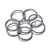 304 Stainless Steel Twisted Open Jump Rings LS-STAS-WH0021-13P-1