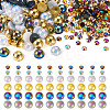 60G 6 Styles Electroplated Opaque Flat Back Resin Cabochons RESI-TA0003-38-1