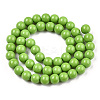 Opaque Solid Color Glass Beads Strands X-GLAA-T032-P8mm-06-3