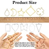 20Pcs 10 Styles Rack Plating Alloy Open Back Bezel Pendants FIND-YW0008-71-3