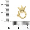 Brass Micro Pave Clear Cubic Zirconia Twister Clasps KK-P293-02-G-4