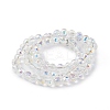 Transparent Electroplate Glass Beads Strands EGLA-F151-AB04-2
