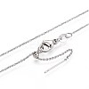 1MM Adjustable Slider Brass Cable Chain Necklaces for Men Women NJEW-N057-01P-2