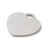 Non-Tarnish 304 Stainless Steel Mirror Polished Finish Stamping Blank Tag Pendants X-STAS-K270-43P-2