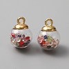 Glass Pendants GLAA-WH0031-37-2