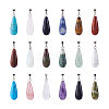 18Pcs 18 Style Natural & Synthetic Gemstone Pendants G-KS0001-13-1