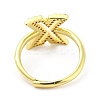 Mixed Color Enamel Initial Letter Adjustable Ring with Clear Cubic Zirconia RJEW-P045-01G-X-3