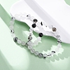 Natural Tourmalinated Quartz Round Beaded Stretch Bracelets for Men Women BJEW-G743-01C-2