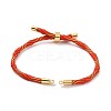 Nylon Cord Silder Bracelets MAK-C003-03G-12-4
