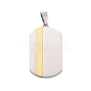 Ion Plating(IP) 304 Stainless Steel Pendants STAS-Z095-03PG-1