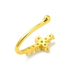 Clear Cubic Zirconia Cross Clip on Nose Rings LS-AJEW-F059-11G-2
