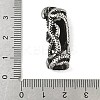 304 Stainless Steel Snake Wrapped Skull Connector Charms STAS-Z147-13AS-3