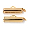 Brass Slide On End Clasp Tubes KK-N254-119G-02-1