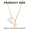 1Pc Letter & Heart Stainless Steel Lariat Necklaces for Women NJEW-LP0002-87G-F-2