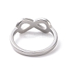 Crystal Rhinestone Infinity Finger Ring RJEW-D120-01P-3