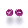 8/0 Baking Paint Glass Round Seed Beads SEED-S036-01B-10-2