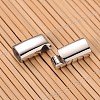 Tarnish Resistant Smooth Surface 304 Stainless Steel Rectangle Magnetic Clasps with Glue-in Ends LS-STAS-I045-06B-2