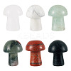 10Pcs Natural & Synthetic Gemstone Mushroom Figurines G-TA0002-08-2
