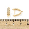 Brass with Cubic Zirconia Stud Earring Findings KK-Q051-02G-3