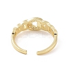 Clear Cubic Zirconia Curb Chains Shape Open Cuff Ring RJEW-E072-17G-3