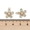 Rack Plating Brass Micro Pave Cubic Zirconia Pendants KK-C082-01G-02-3
