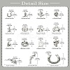 60Pcs 15 Styles Tibetan Style Alloy Pendants FIND-YW0004-82-2